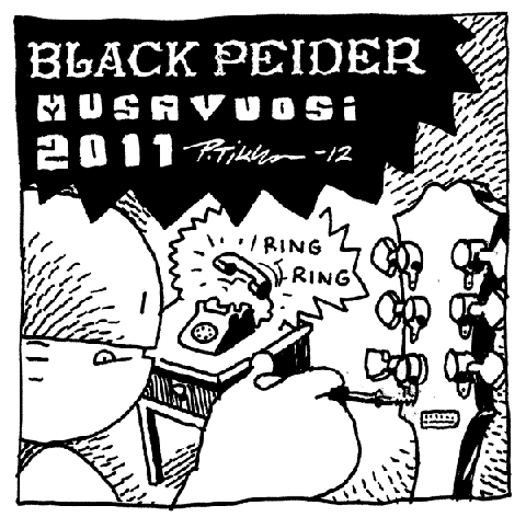 Post image for Black Peider käärii Guitar Wolfin, Petri Nygårdin ja The Heartburnsin keikat samaan sarjakuvaan