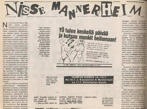 Post image for Nisse M 14/87: kun Yö kutsui munkit heilumaan lavalle