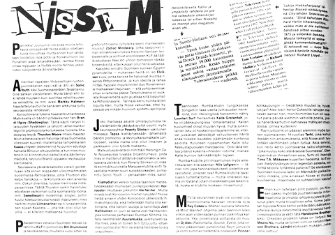 Post image for Nisse M 22/92: Sonic Youthin Thurston Moore vierailee Oskun divarissa