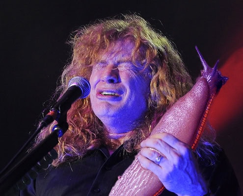 Dave Mustaine of Megadeath performs at the Rockstar Energy Drink Mayhem Festival at Cruzan Amphitheatre West Palm Beach, Florida - 14.08.11 Credit: WENN.com