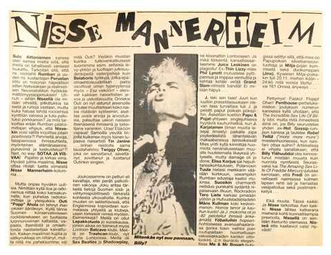 Post image for Nisse M uhkasi lopettaa vuonna 1984 – “Meitä on tahallisesti, verisesti loukattu!”