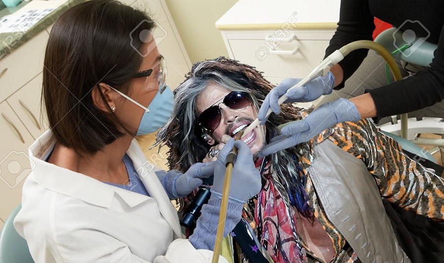 Woman Getting Dental Work Done